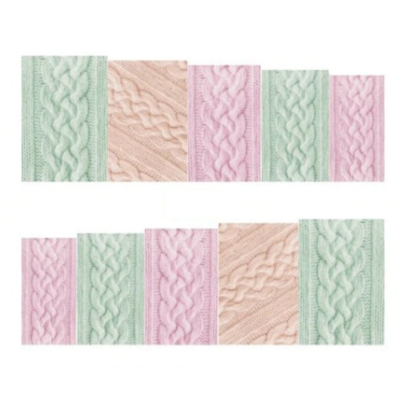Other - 💐4/$16💐 Cozy Pastel Sweater Nail Decal
